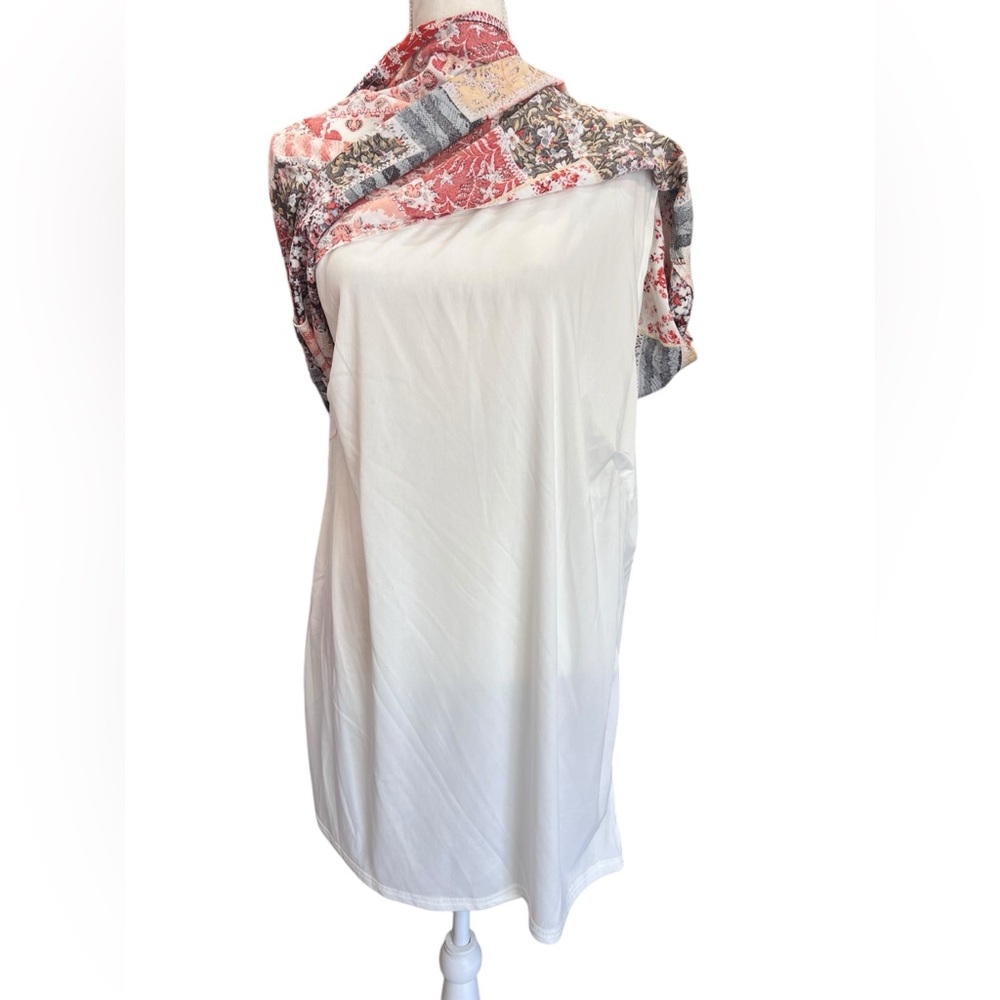 Savanna Jane Patchwork One Shoulder Boho Dress 1X… - image 7